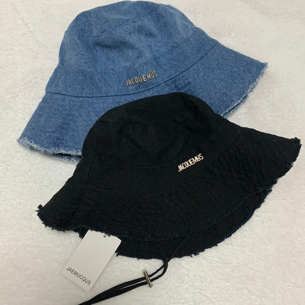 Jacquemus Blue and Black Bucket Hats